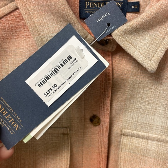NWT Pendleton Board Shirt in Apricot Ombre - Picture 8 of 9
